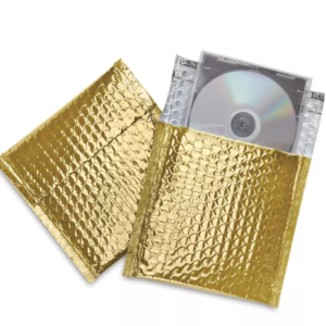 Glamour Bubble Mailers - 7 x 6 3⁄4", Gold