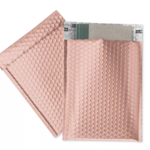 Matte Glamour Bubble Mailers - 9 x 11 1⁄2", Rose Gold