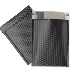 Matte Glamour Bubble Mailers - 9 x 11 1⁄2", Black
