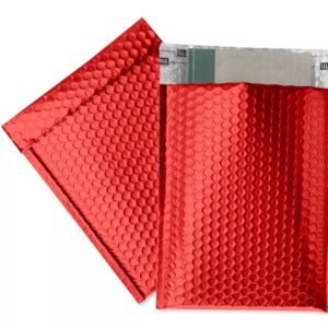 Matte Glamour Bubble Mailers - 9 x 11 1⁄2", Red