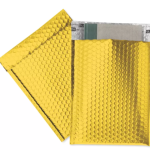 Matte Glamour Bubble Mailers - 9 x 11 1⁄2", Gold
